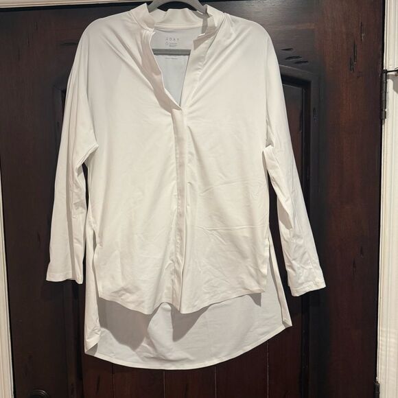 ADAY cult favorite white Something Borrowed Shirt size L excellent condition. - Picture 3 of 11